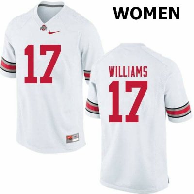 Women's Ohio State Buckeyes #17 Alex Williams White Nike NCAA College Football Jersey Trade PGI8744AF
